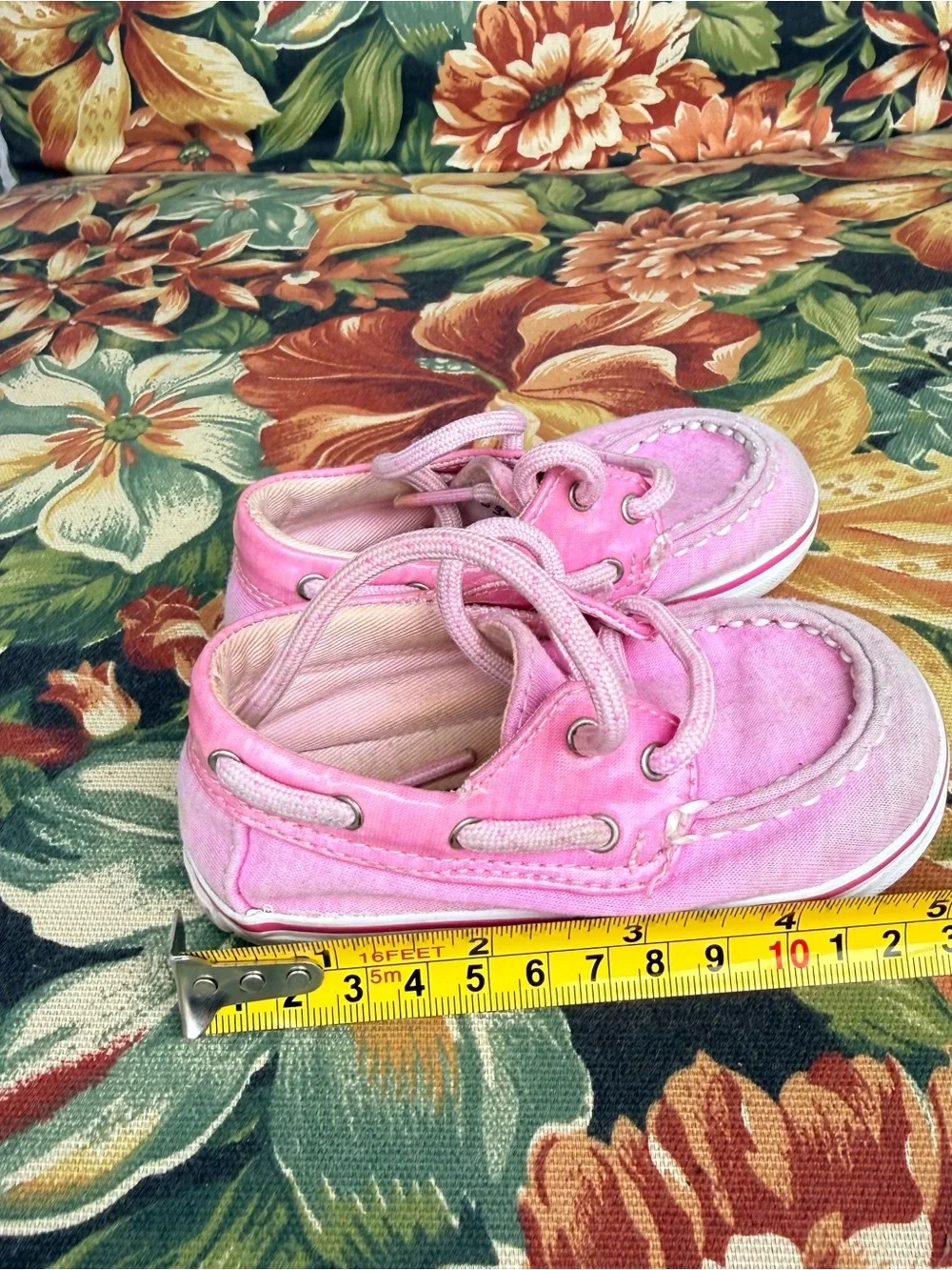 Preloved Bubblegum Bahama Pink Baby Girl Sperry Topsider Boat Shoes US 4M